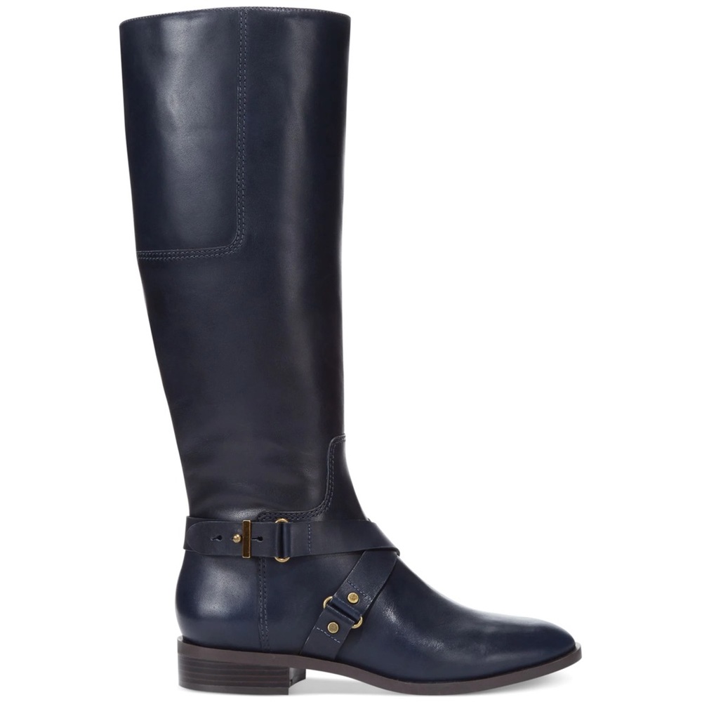 Nine West Blogger Harness Riding Boots (Black)